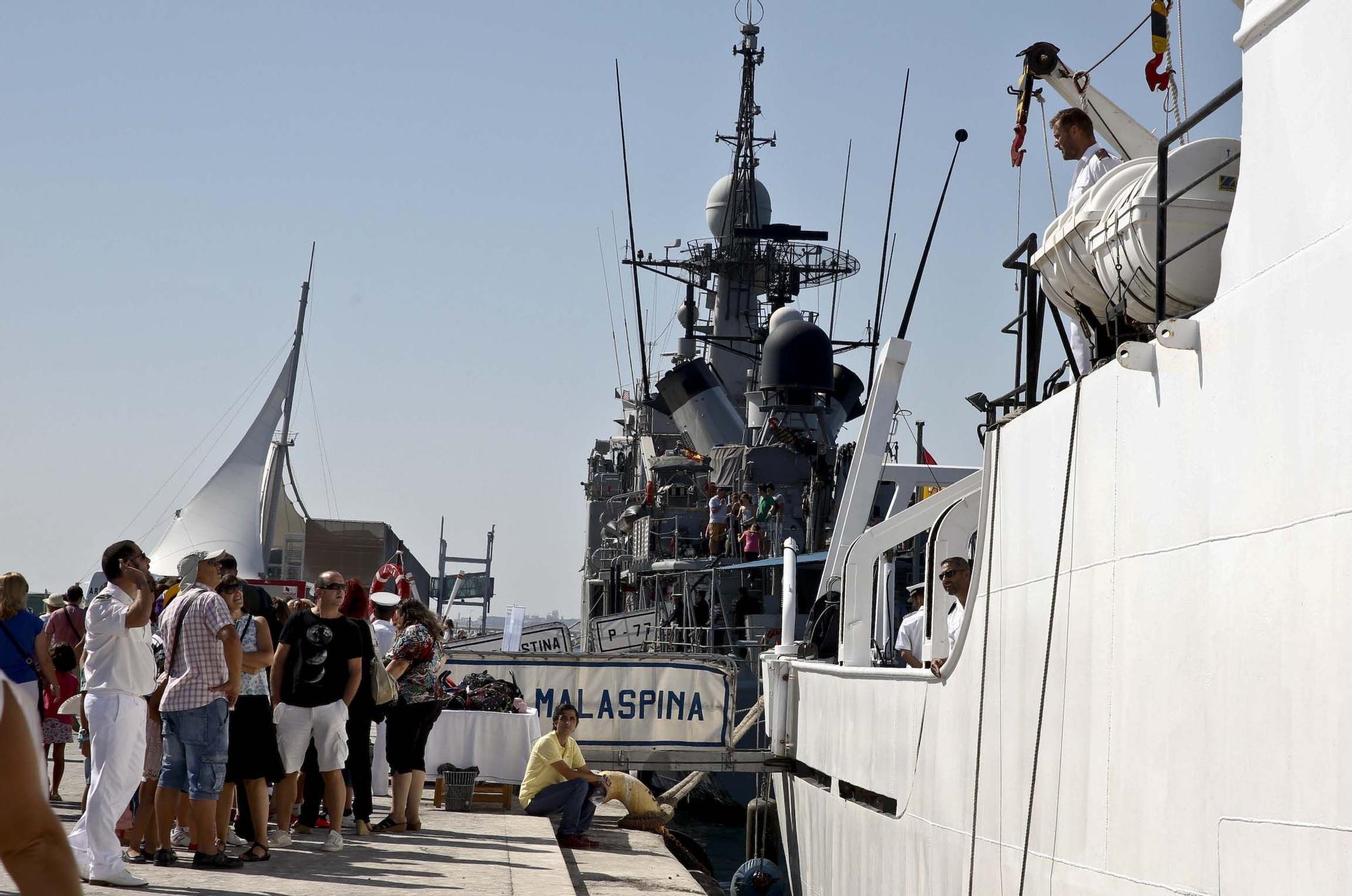 Visitas de la corbeta Infanta Cristina en el años 2010 y 2014 al Puerto de Alicante