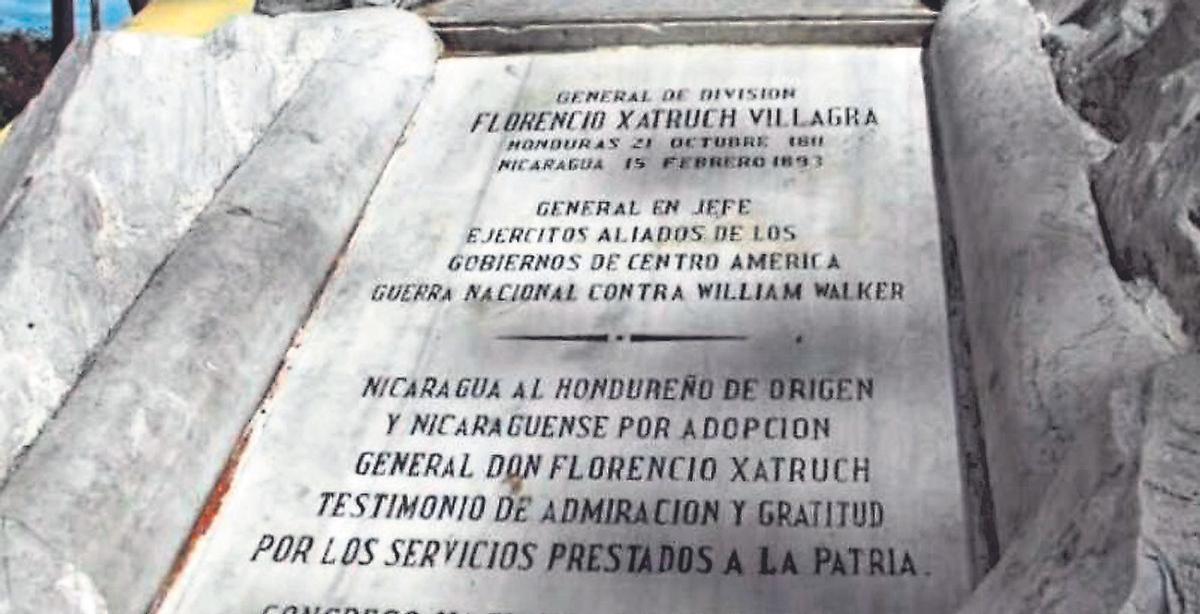 La tomba de Florencio Xatruch a Nicaragua.