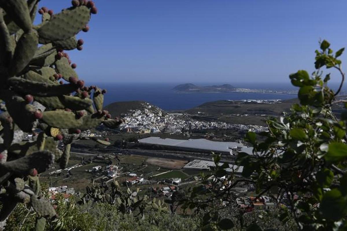 GRAN CANARIA 14-01-2019 ARUCAS. METEOROLOGIA. Calima. Vistas desde la Montaña de Arucas  FOTOS: JUAN CASTRO