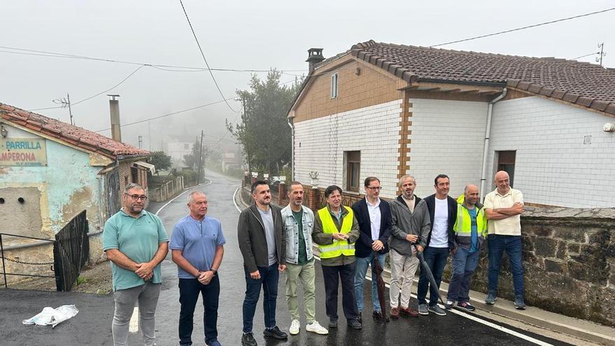 El Principado culmina la reparación de la carretera entre Candín y La Camperona, en Siero, tras una inversión de casi un millón de euros