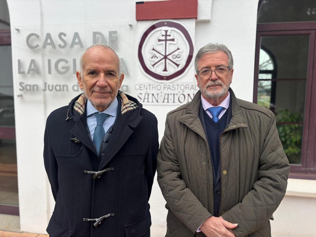 Ildefonso Rodríguez y Agustín Sánchez son los coordinadores del nuevo Centro Pastoral San Atón en el seminario de Badajoz.