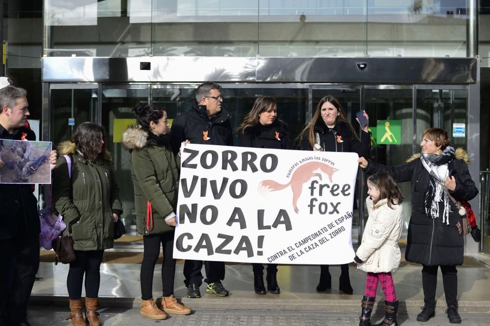 Protesta en A Coruña contra la caza de zorros