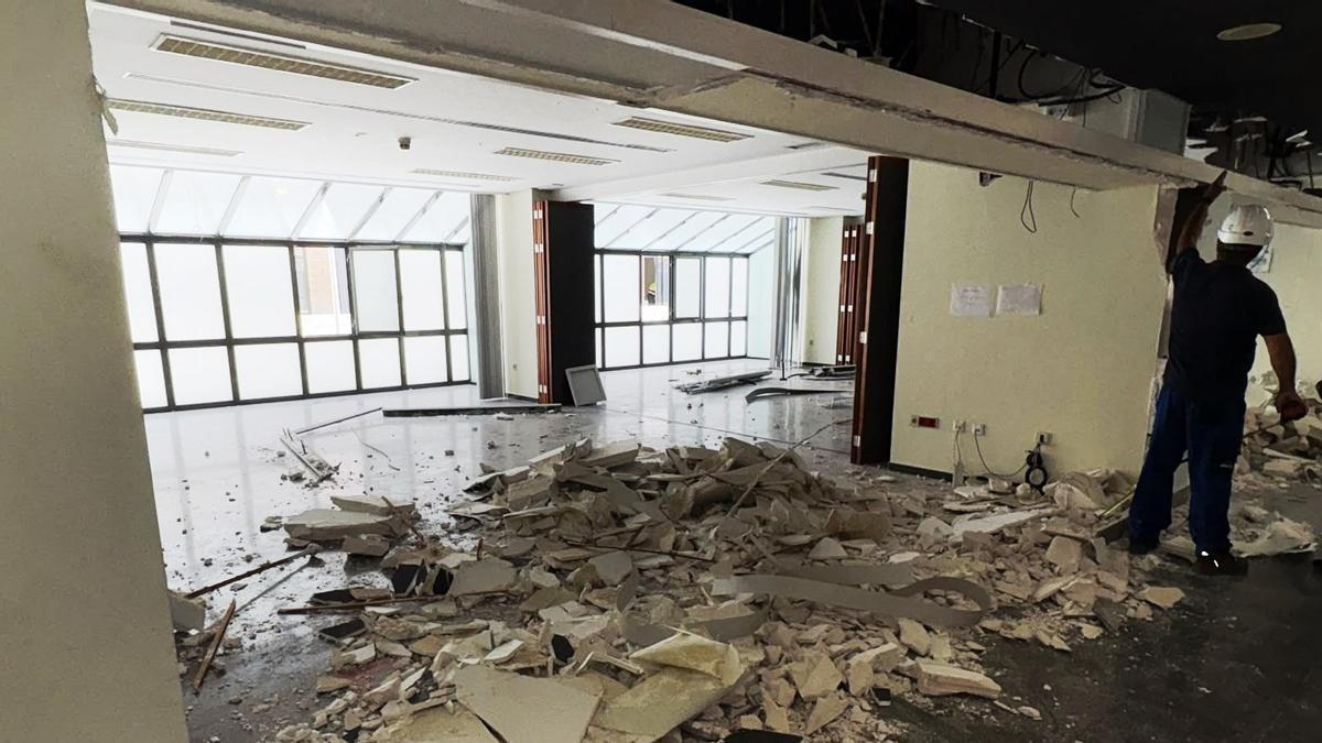 Trabajos de ampliación del área de Urgencias en el Hospital Doctor Negrín