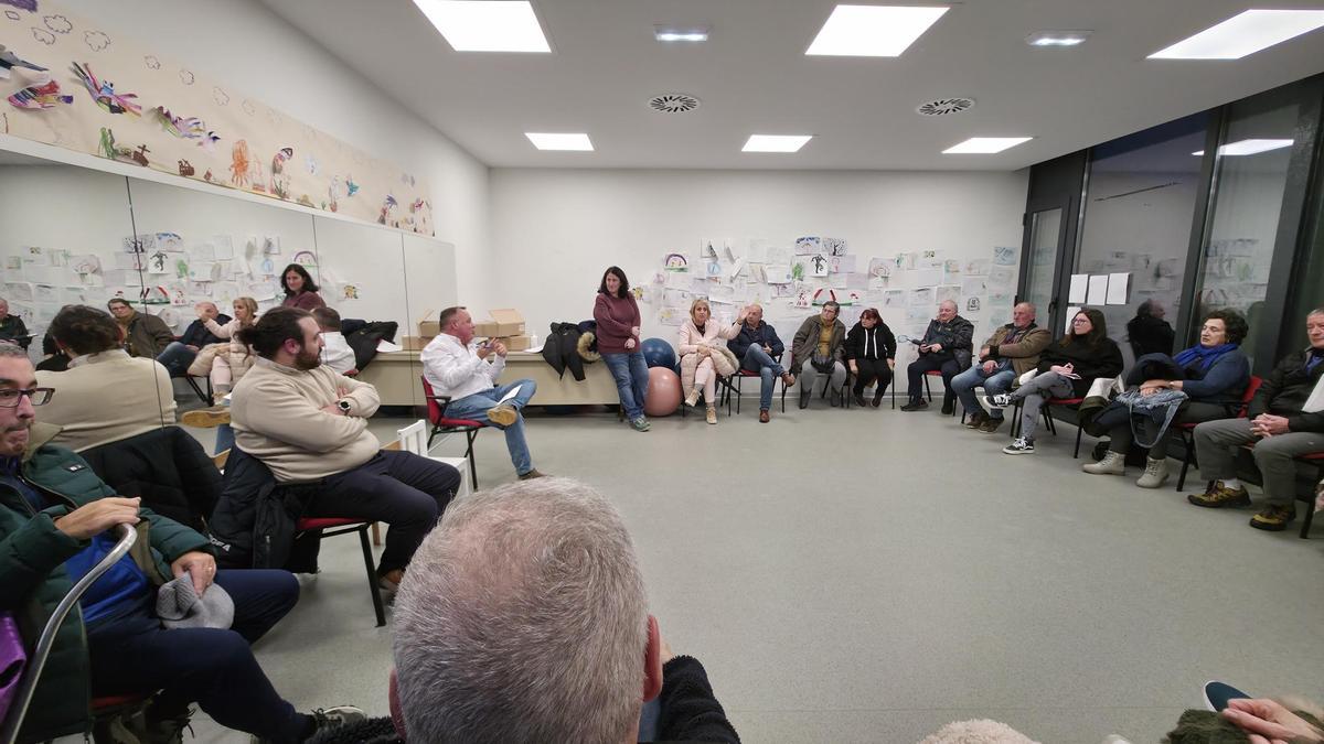 Pelayo García, durante la reunión