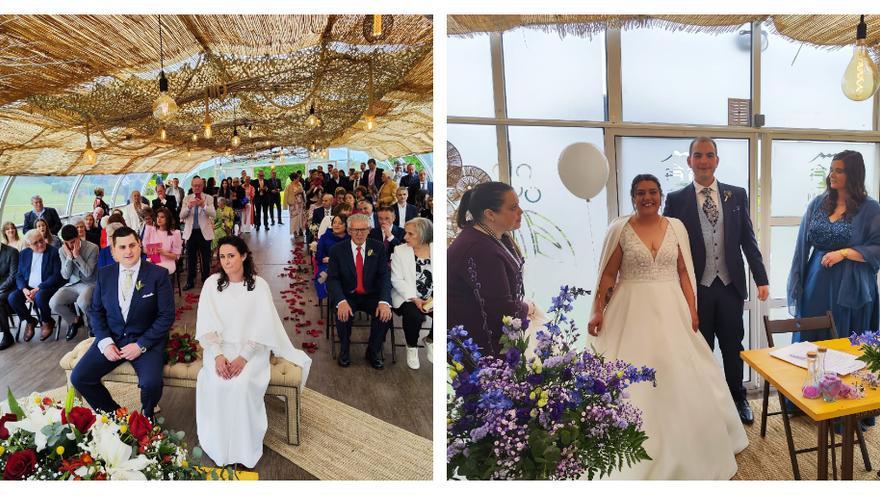En imágenes, las dos bodas de Llanera