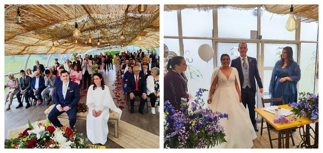 En imágenes, las dos bodas de Llanera