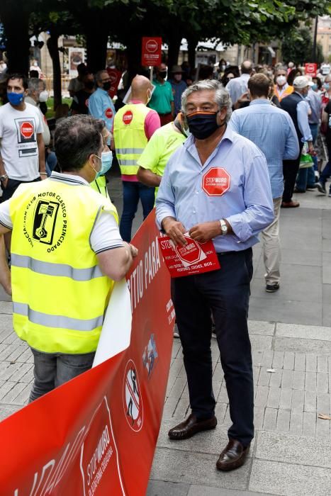 Movilización contra las peatonalización en Gijón