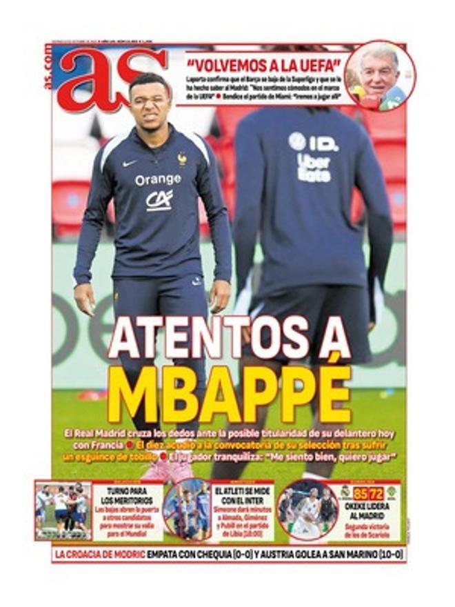 Las portadas de la prensa deportiva de hoy