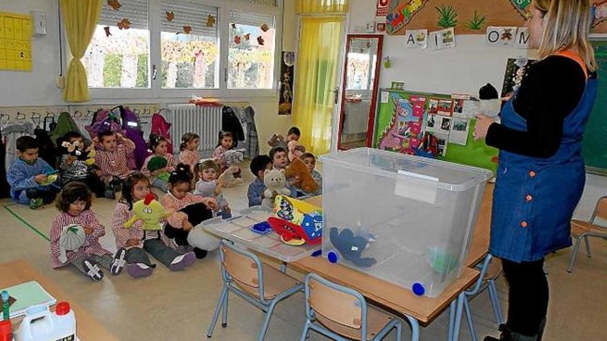 Una classe de P3 a l&#039;escola de Sant Joan de Berga el  curs 2014-2015