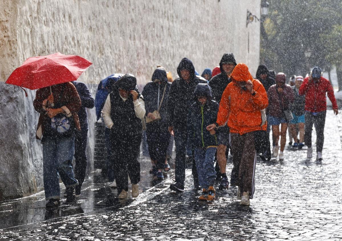 Lluvia en La Laguna.