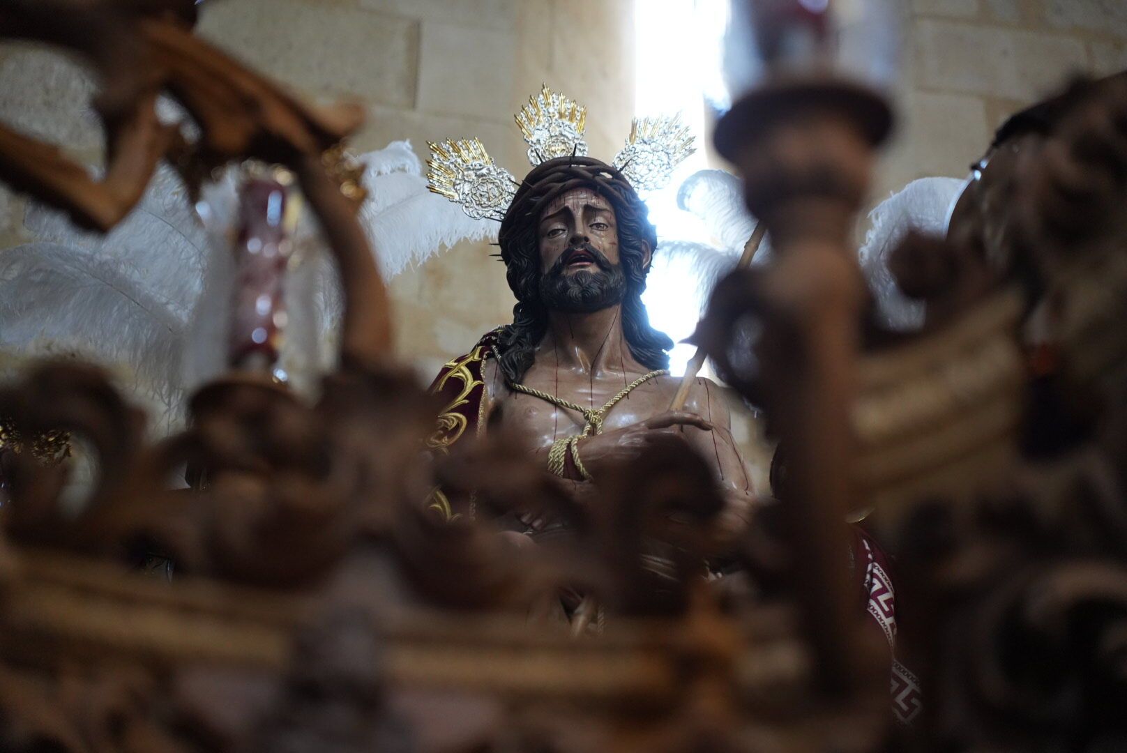 Nuestro Padre Jesús en su Coronación de Espinas de Fernán Núñez ya está en la iglesia de San Pedro
