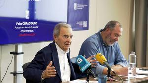 Raúl López, a la izquierda, y Héctor Galán en la presentación de la campaña de abonos.