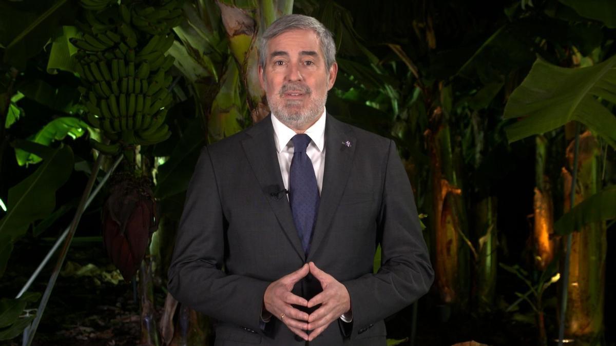 Fernando Clavijo en un momento de su discurso en La Palma.