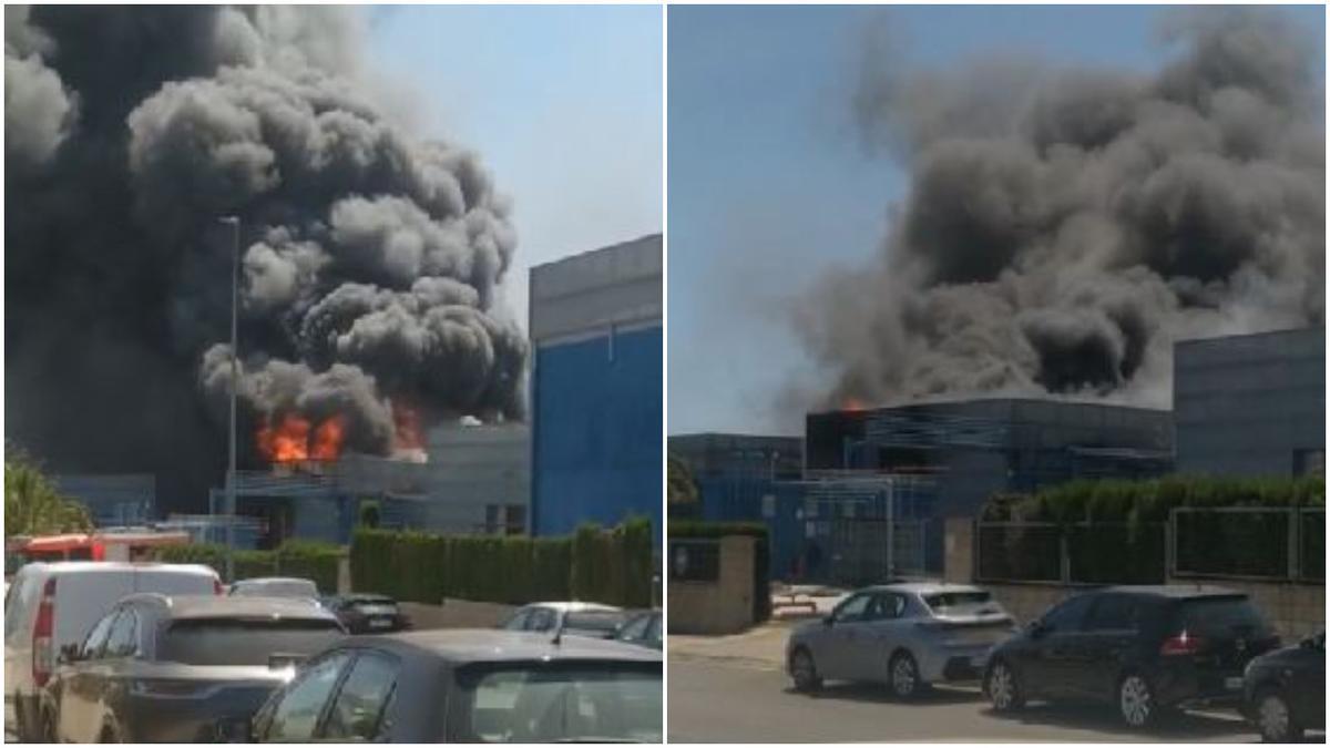 El incendio en una empresa química de Picassent salta a la nave contigua