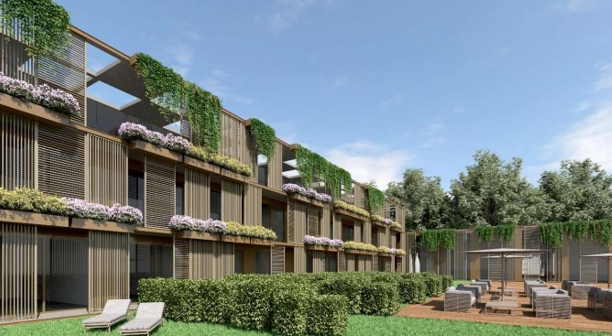 Un espai de l'hotel projectat al Golf Girona.