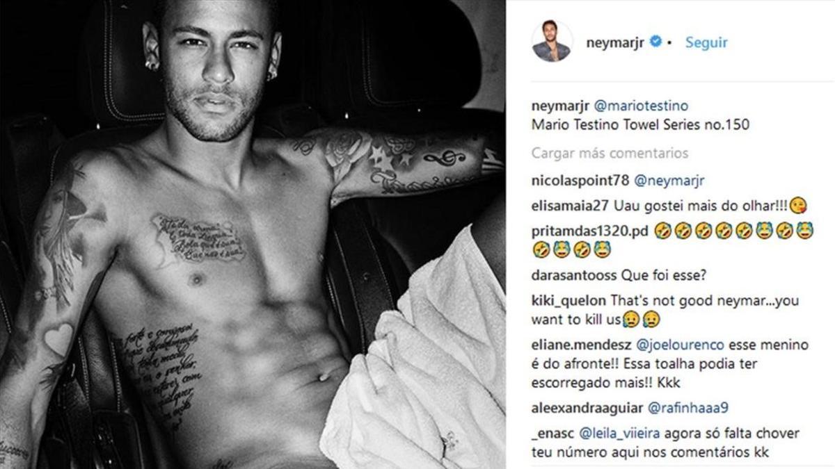 Neymar, en la imagen difundida en su Instagram.