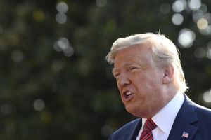 President Donald Trump talks with reporters on the South Lawn of the White House in Washington, Sunday, Sept. 22, 2019, as he prepares to board Marine One for the short trip to Andrews Air Force Base. Trump is traveling to Texas and Ohio before heading to New York for the upcoming United Nations General assembly. (AP Photo/Susan Walsh)