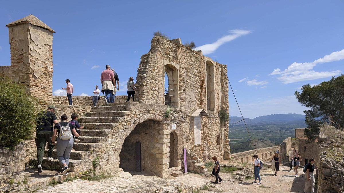 Visitantes en el Castell de Xàtiva, en una imagen reciente.