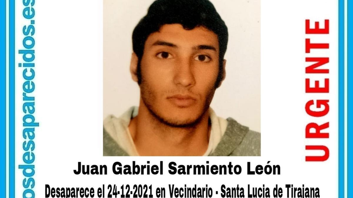 Juan Gabriel Sarmiento León, joven desaparecido en Vecindario.