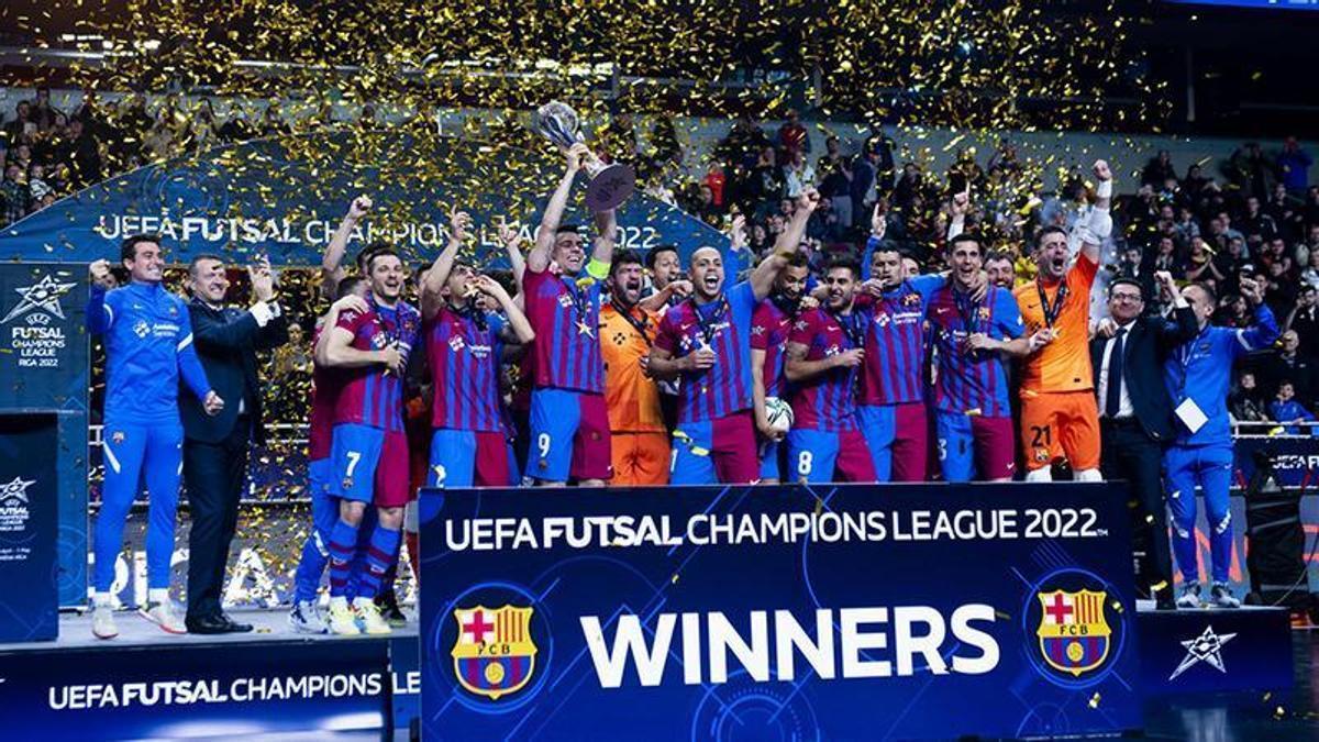 Alegría de los jugadores del Barça