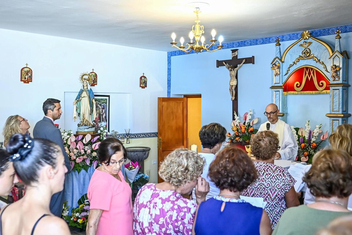 Procesión de La Milagrosa, patrona del Risco de Faneque, Agaete