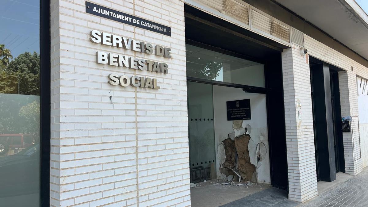 La sede de Servicios Sociales de Catarroja, tras la dana.