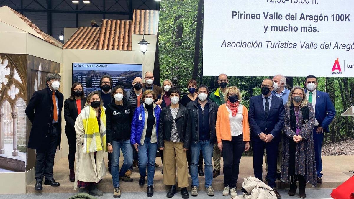Els representants dels geoparcs a la fira de Fitur de Madrid
