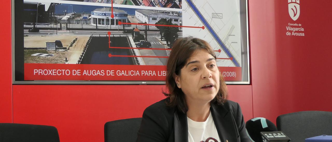 La portavoz socialista, Tania García Sanmartín, ayer.