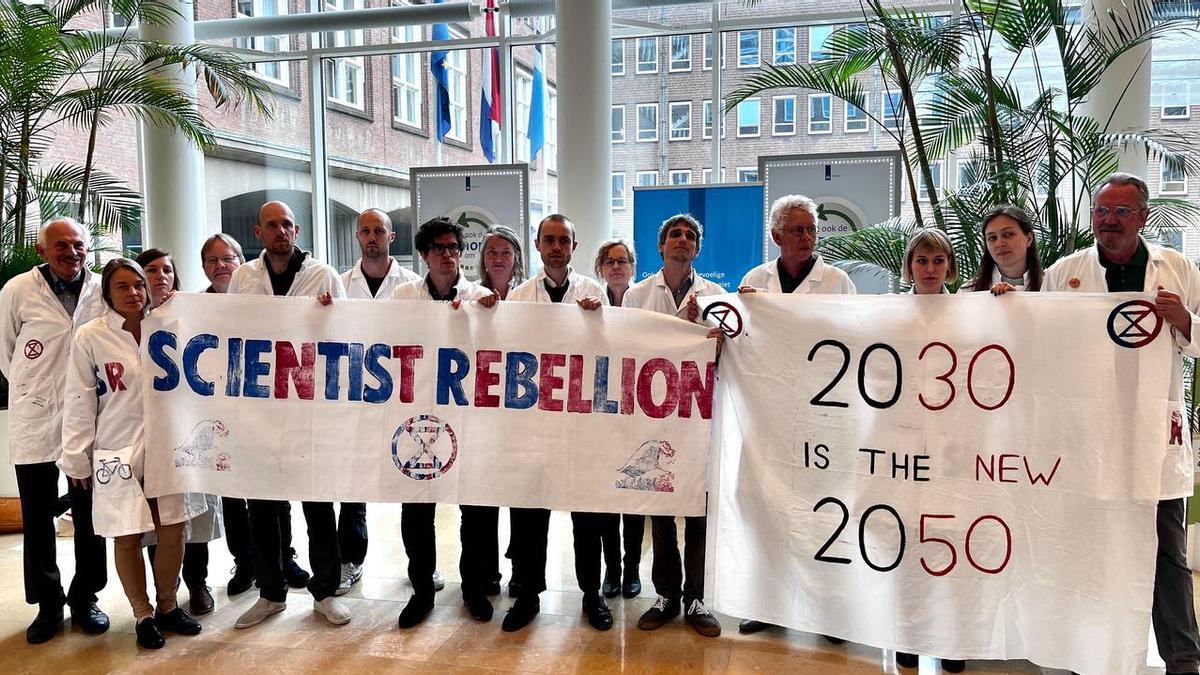 Manifestación científica la semana pasada en La Haya (Holanda).