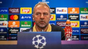 Flick, en la rueda de prensa que ha ofrecido previa al duelo Barça-Bayern Múnich en Montjuïc.