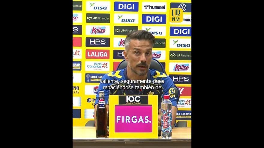 Rueda de prensa de Rubén de la Barrera antes del Ceuta-UD Las Palmas