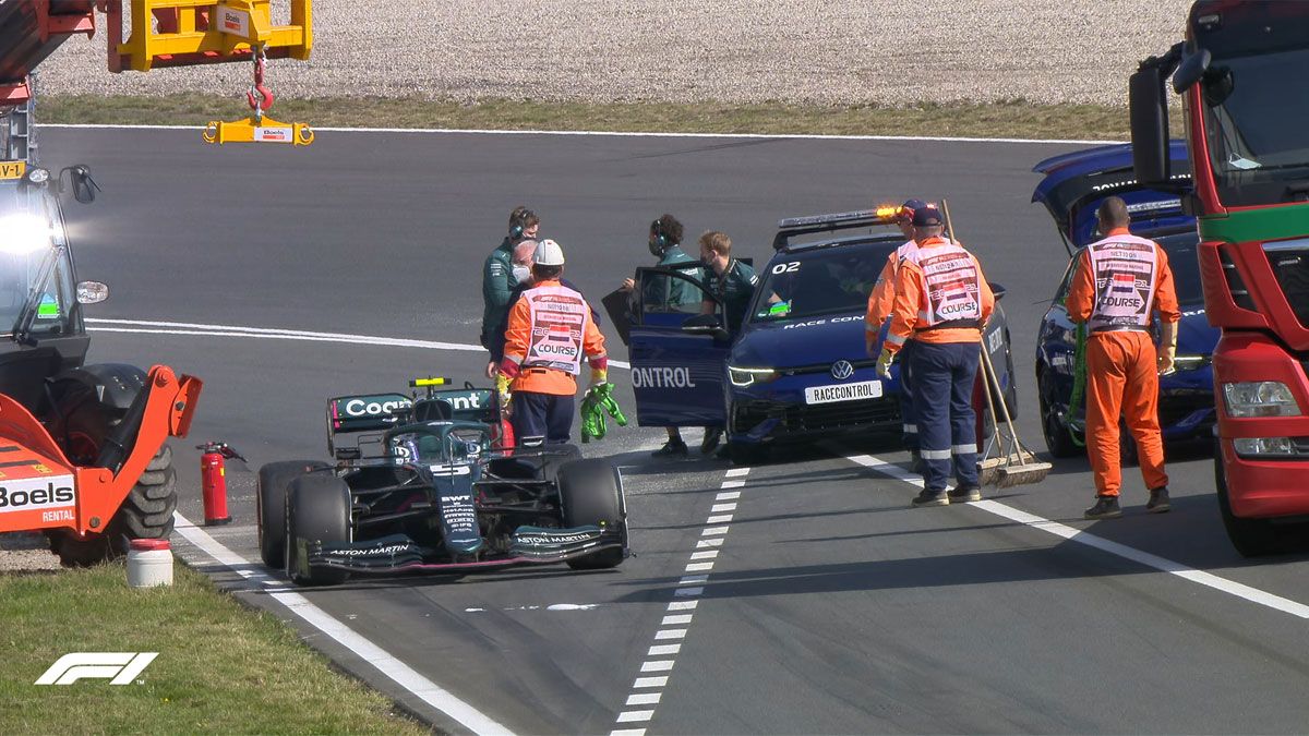 El incidente de Vettel ha retrasado durante muchos minutos el libre 1 en Zandvoort