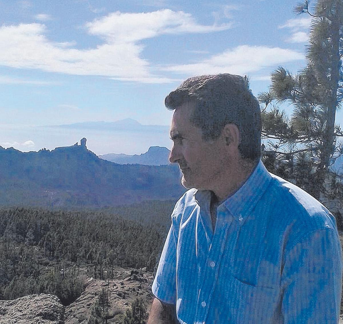 Manolo, auténtico amante de la naturaleza, en la Cumbre grancanaria.