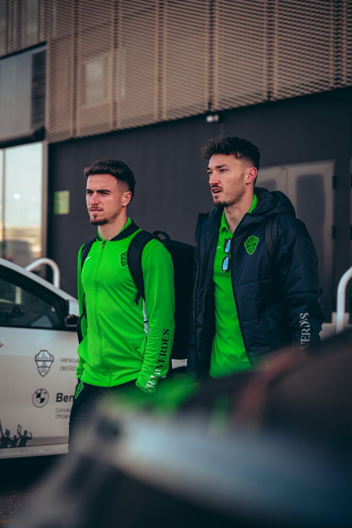 Pedrosa y Josan, antes de salir de viaje hacia Sevilla