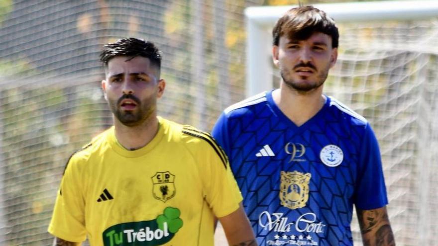 Brian Martín y Maxi, en un momento del partido de ayer.