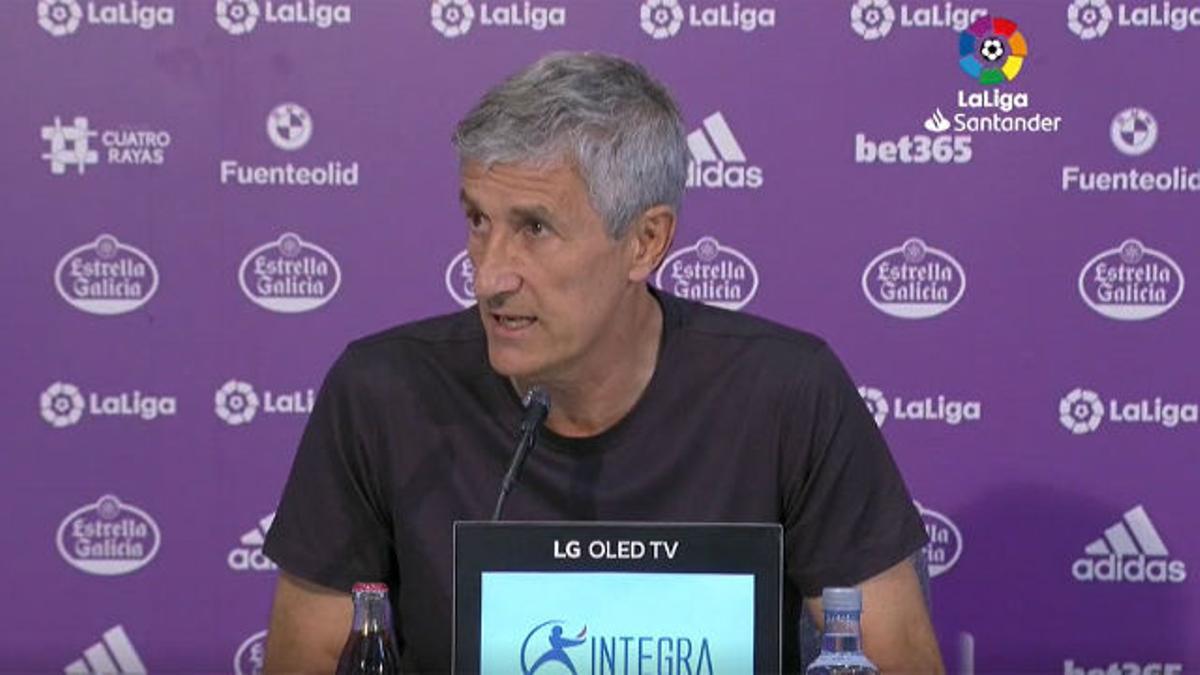 Las reflexiones de Setién sobre el duelo ante el Valladolid