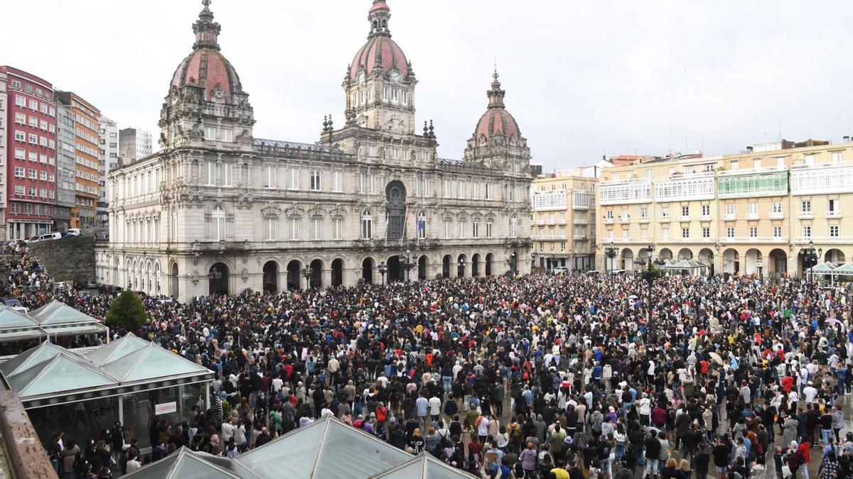 Concentración en María Pita para condenar el crimen del joven Samuel Luiz