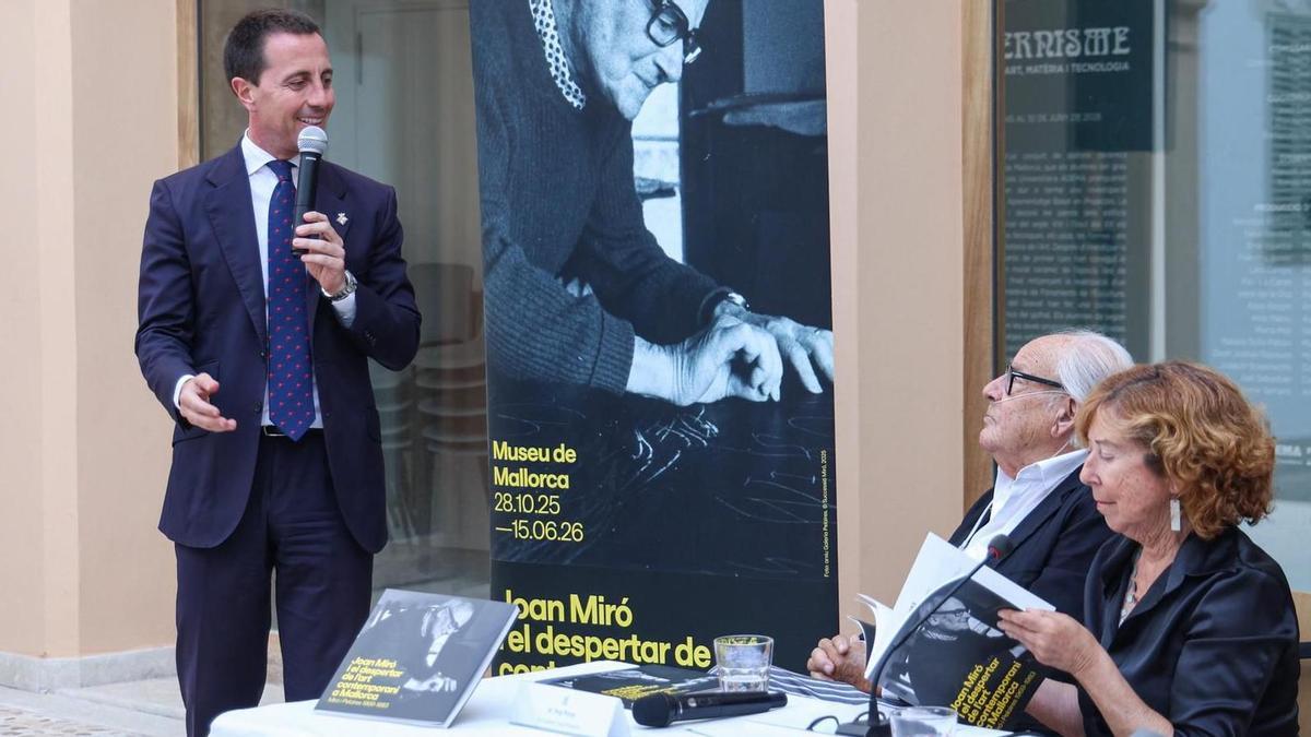 El presidente del Consell, Llorenç Galmés, durante su intervención