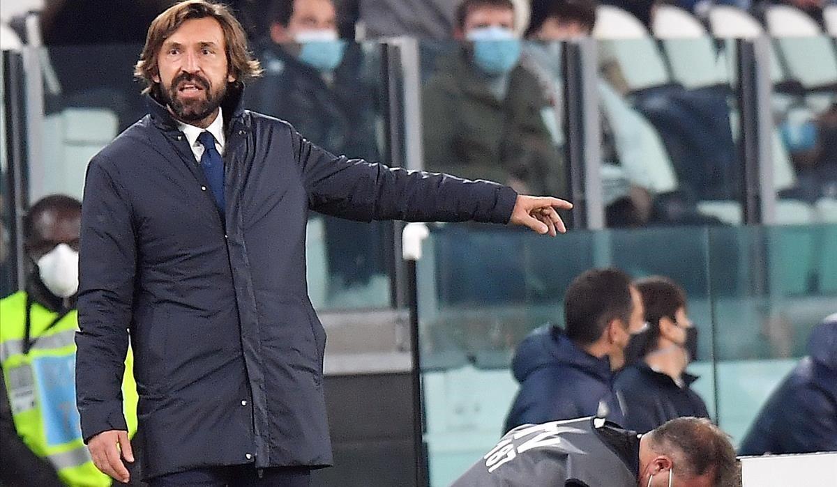 Andrea Pirlo durante el partido de este domingo entre la Juventus y el Hellas Verona.