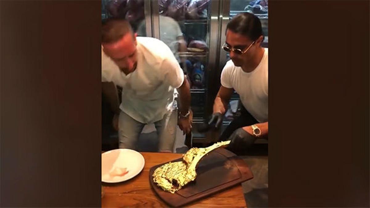 ¿Ribéry comió oro? El filete de 1.200 € que indignó a más de uno