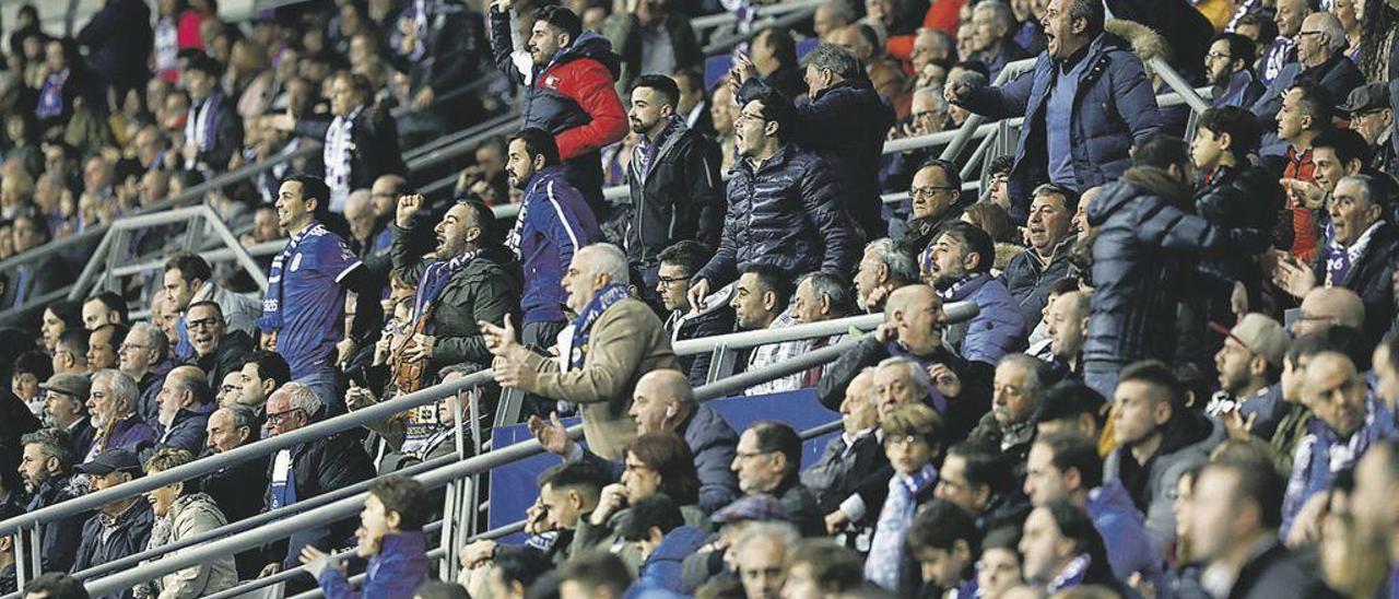 La grada del Tartiere, el pasado sábado en el duelo ante el Alcorcón.