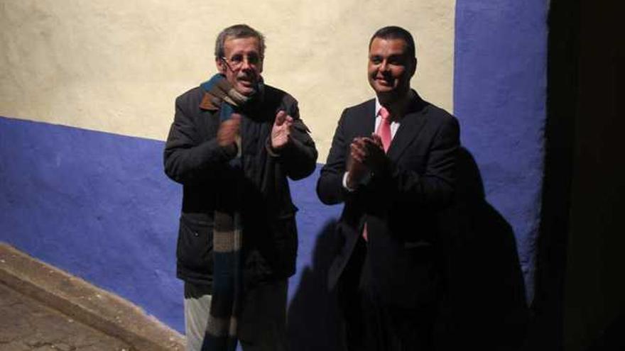 José Rivero y el alcalde.