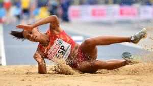 Ana Peleteiro, durante la Europeo de Naciones de Silesia. 