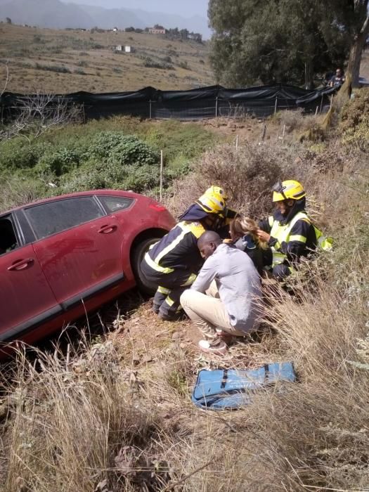 Vuelco de un vehículo en Valsequillo