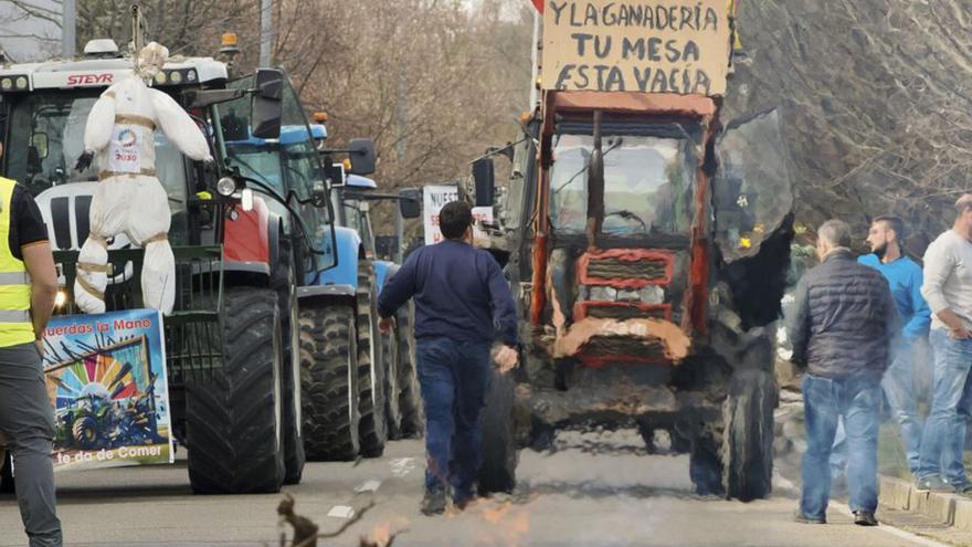 Tractorada, este mismo lunes, en tierras vallisoletanas.