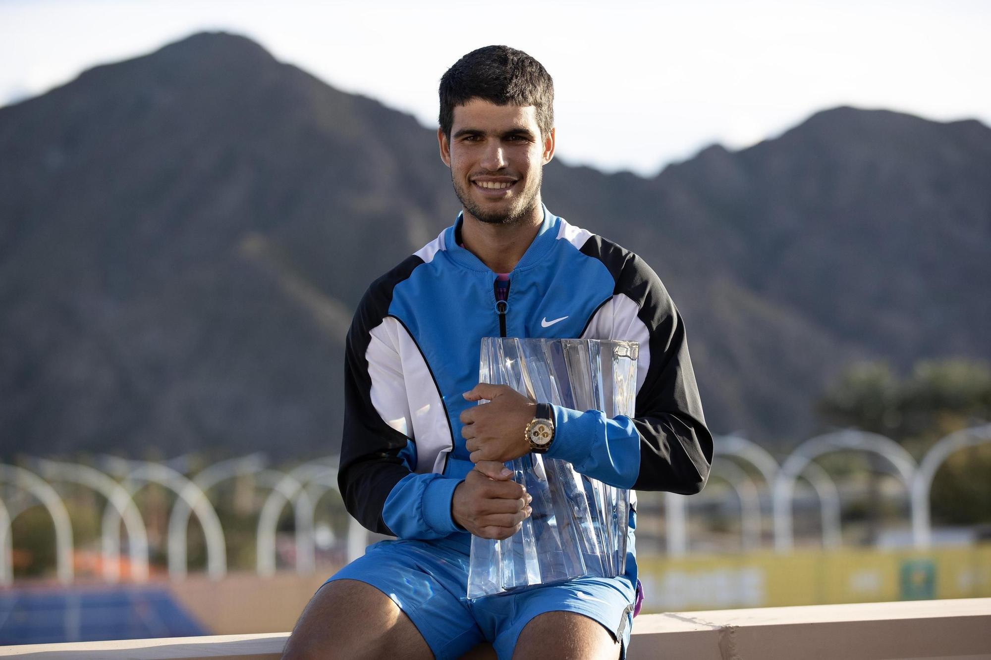 Así celebró Carlos Alcaraz su segundo título de Indian Wells