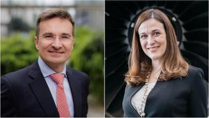 Marco Sansavini, presidente de Iberia, y Carolina Martinoli, presidenta de Vueling.