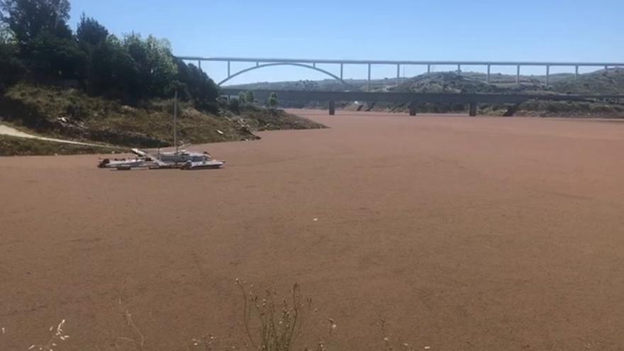 La azolla se mete en el pantano de Alcántara