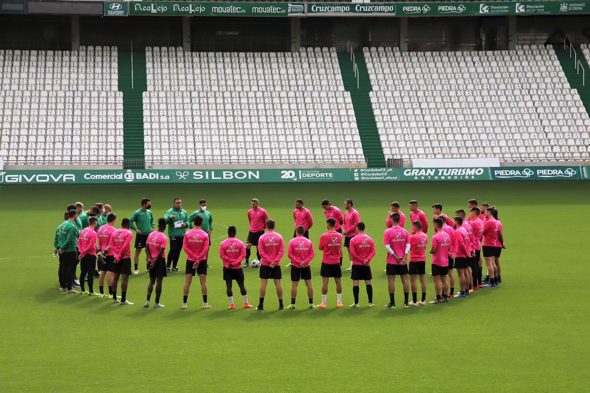 Primer entrenamiento de Germán Crespo como entrenador del Córdoba CF