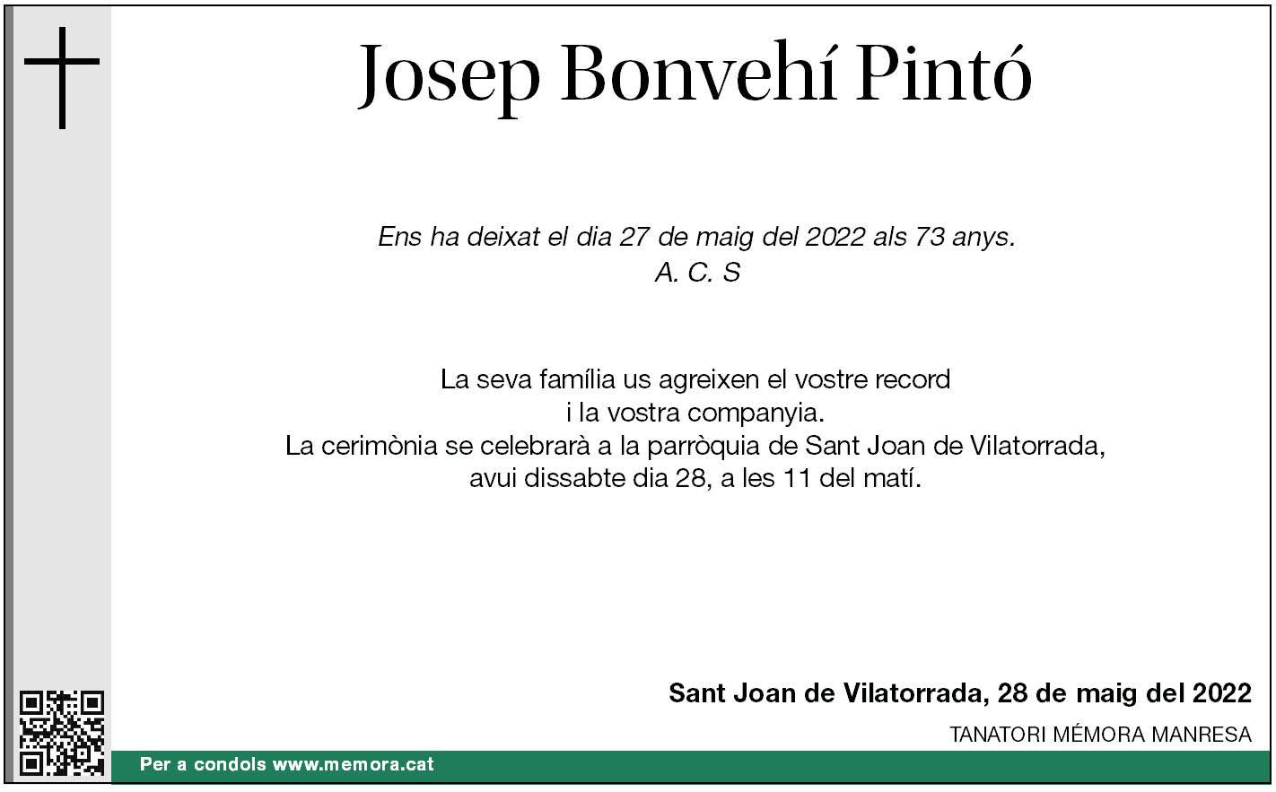 JOSEP BONVEHÍ PINTÓ